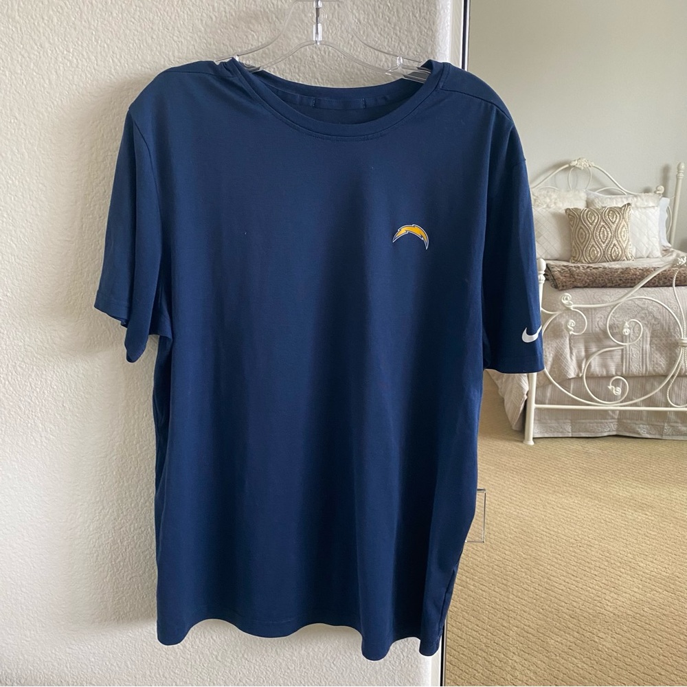 Men's Navy LA Chargers Nike Dri Fit NFL Short Sleeve Top Size Large